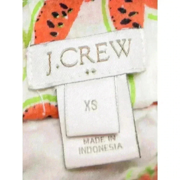 J. Crew Women's Watermelon Print Cotton Mini Skirt XS Summer Casual - Picture 6 of 7